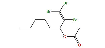 1,1,2-Tribromo-1-octen-3-yl acetate